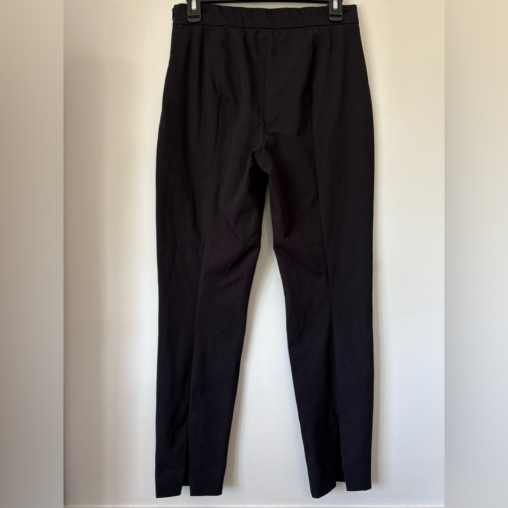 Everlane Black Side Sip Back Seam Ankle Slit Pants Size 6 Black Minimalist Clean - Picture 2 of 16